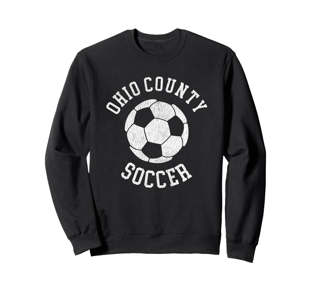 Ohio County Soccer Distressed 90S Sweatshirt - Aesthetic Graphic for Adults