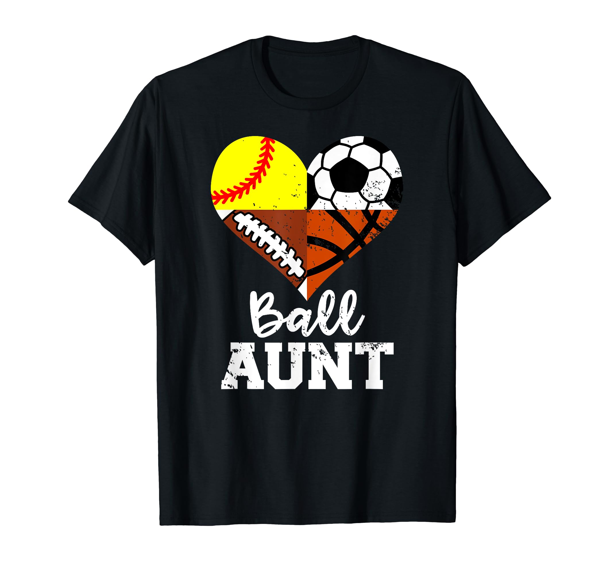 Ball Aunt Funny Soccer Football Softball T-Shirt - Streetwear Style Unisex