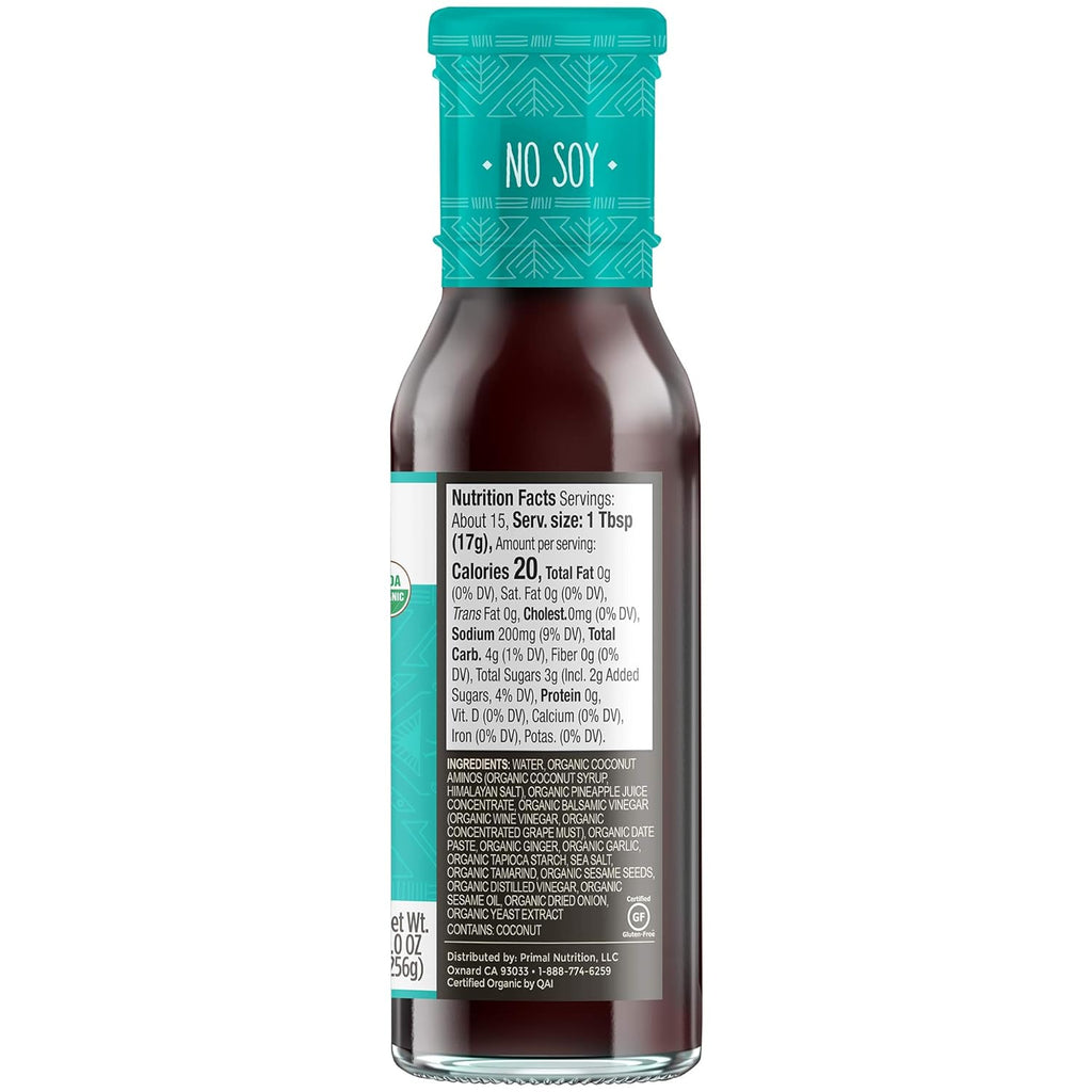 Primal Kitchen Teriyaki Island Sauce, No Soy, 9 oz, Case of 6