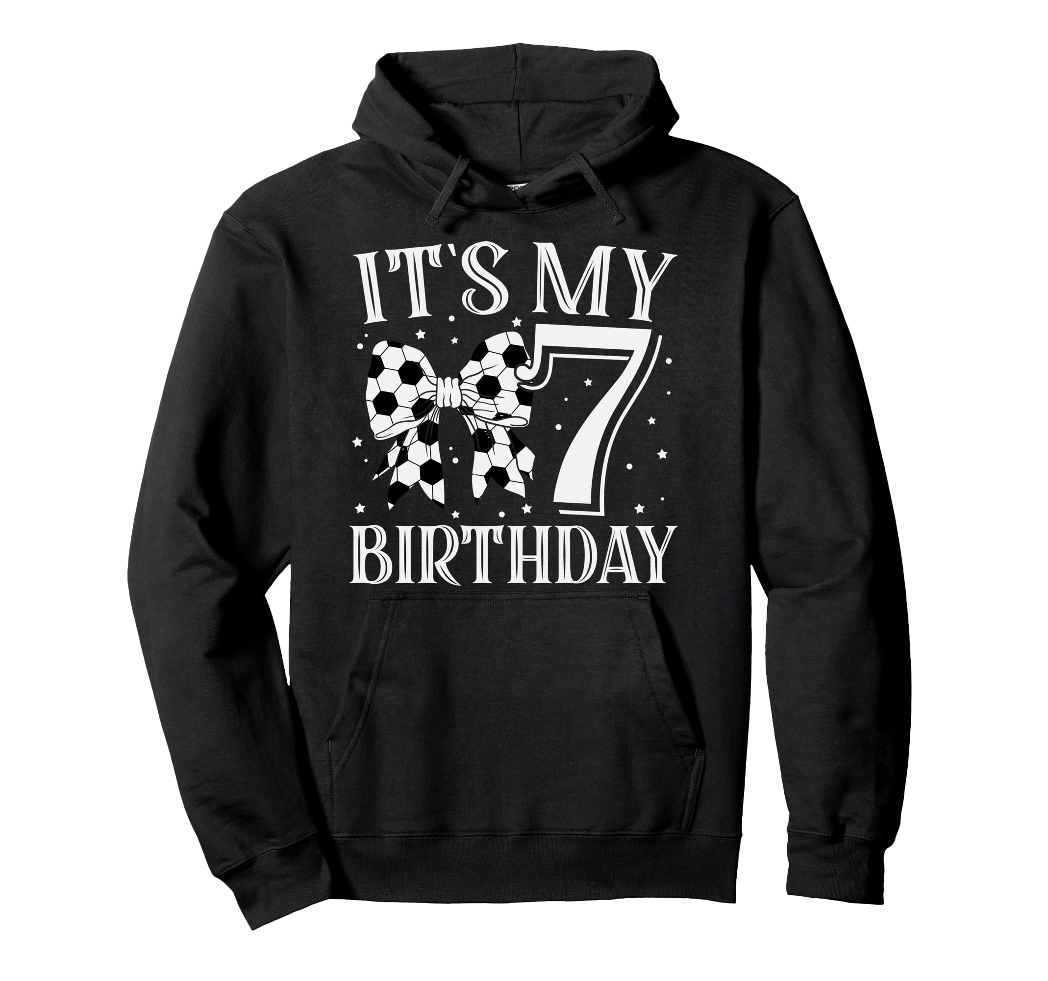 Its My Seven 7Th Birthday Soccer Bday Hoodie - Aesthetic Graphic Unisex
