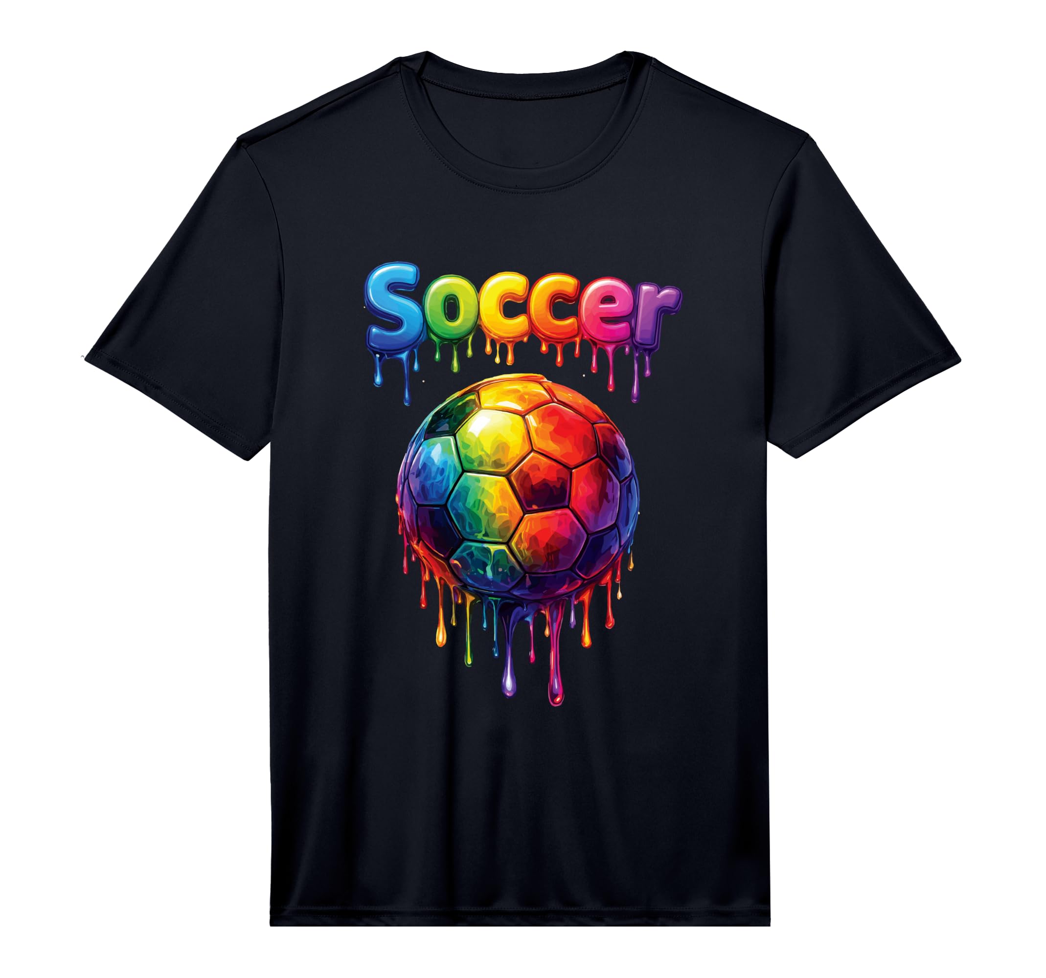 Mens Soccer Colorful Performance T-Shirt - Novelty Apparel Unisex