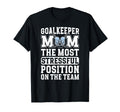 Funny Hockey Goalkeeper Mom Hockey T-Shirt - Minimalist Print for Adults