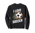 I Love Soccer Vibrant Ball Sweatshirt - Novelty Apparel for Adults
