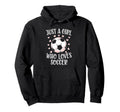 Just Who Loves Soccer Soccer Sport Fan Hoodie - Minimalist Print Unisex