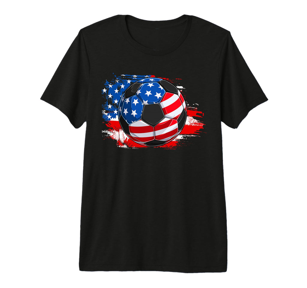 Soccer Independence Day 4Th July Tri T-Shirt - Custom Art Print Unisex