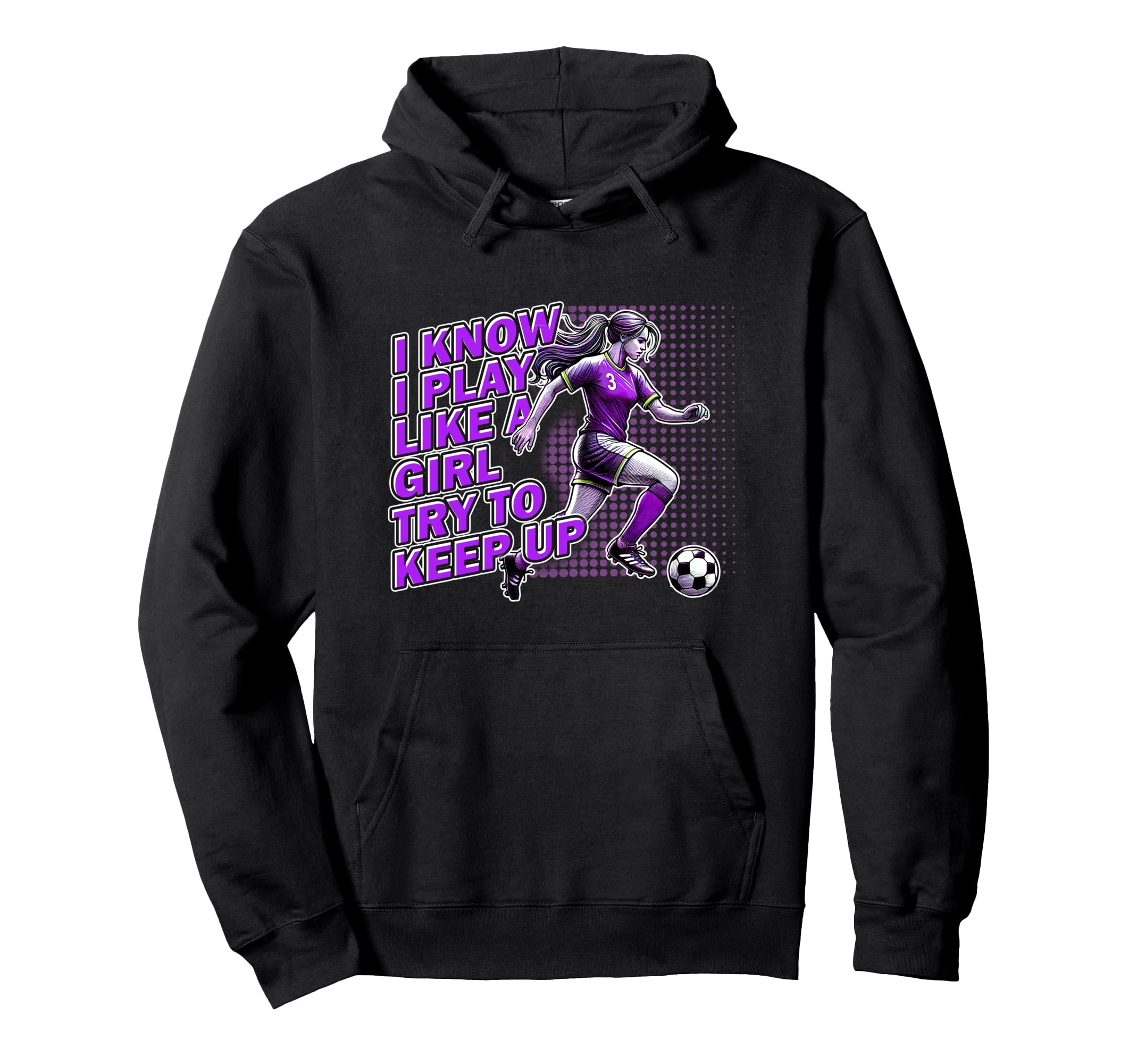 Soccer Purple Teen And Game Day Hoodie - Fun Novelty Design for Adults