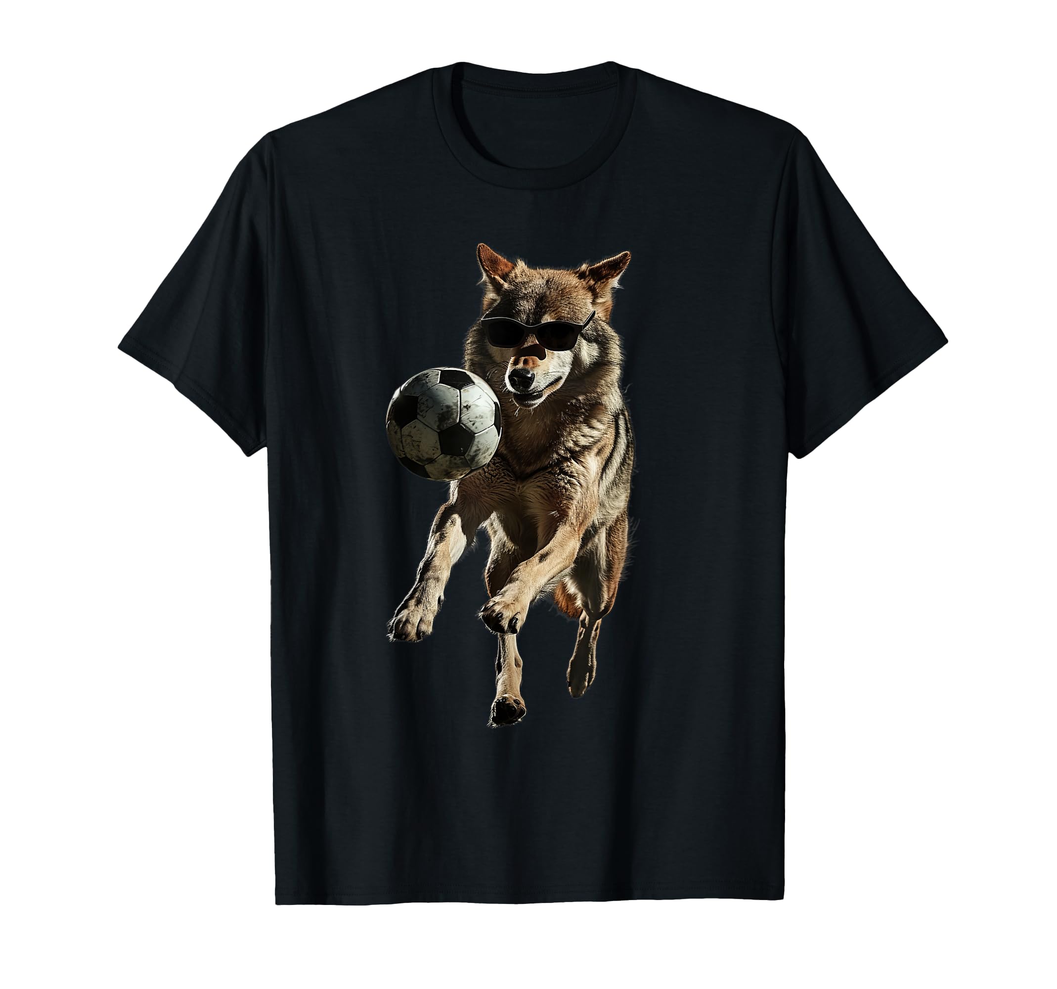 Wolf Soccer Football T-Shirt - Unique Graphic for Adults