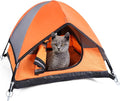 Cat Camping Tent, Cat Tent Bed, Pet Tent for Indoor Cat and Small Dog, Mini Tent (Orange, 21 x 21 x 14 Inches)