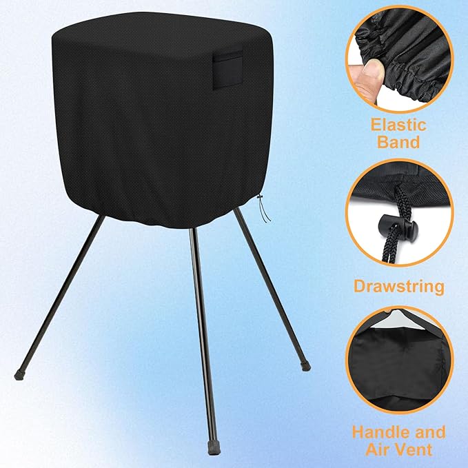 Pitching Machines Cover, Heavy Duty 600D Durable Waterproof Dustproof Cover, Universal Fit for Most Softball/Baseball Machines, All-Weather Indoor/Outdoor Protection( 23.6 X 23.6 X 31.5",Covers Only)