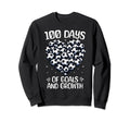 100 Days School Soccer Heart Love 100Th Sweatshirt - Graphic Print Unisex