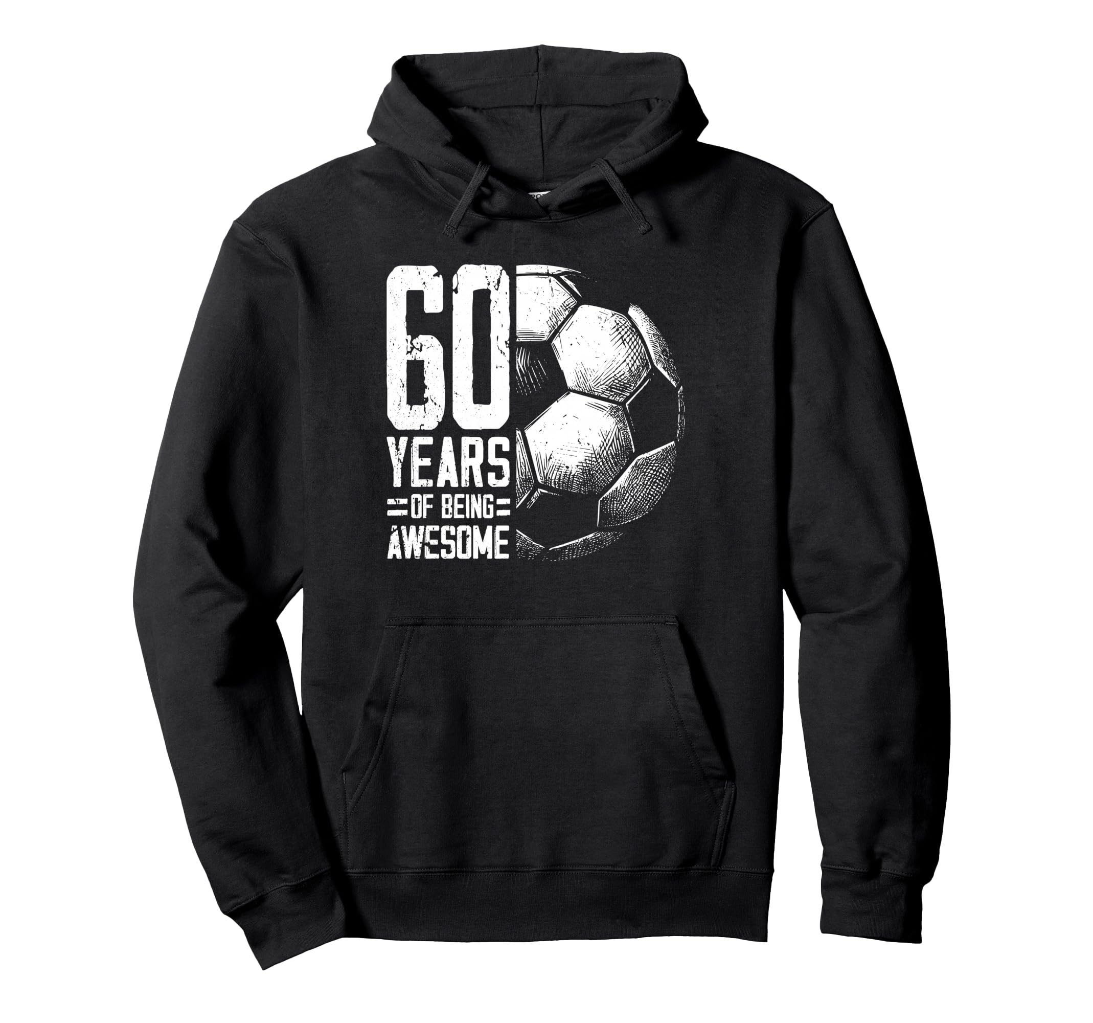 60Th Birthday Soccer Player Football Hoodie - Custom Art Print for Adults