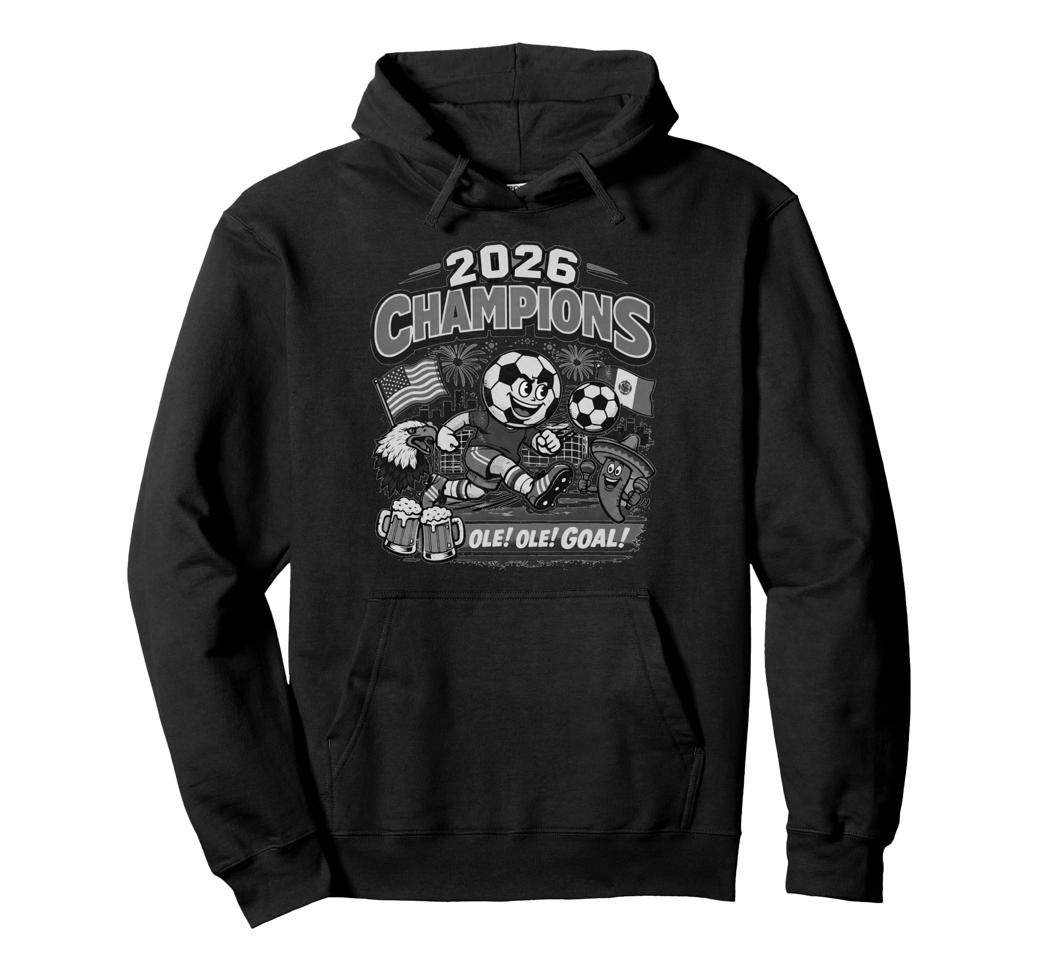Soccer 2026 Champions Foodball Futbal Digor Hoodie - Graphic Print Unisex