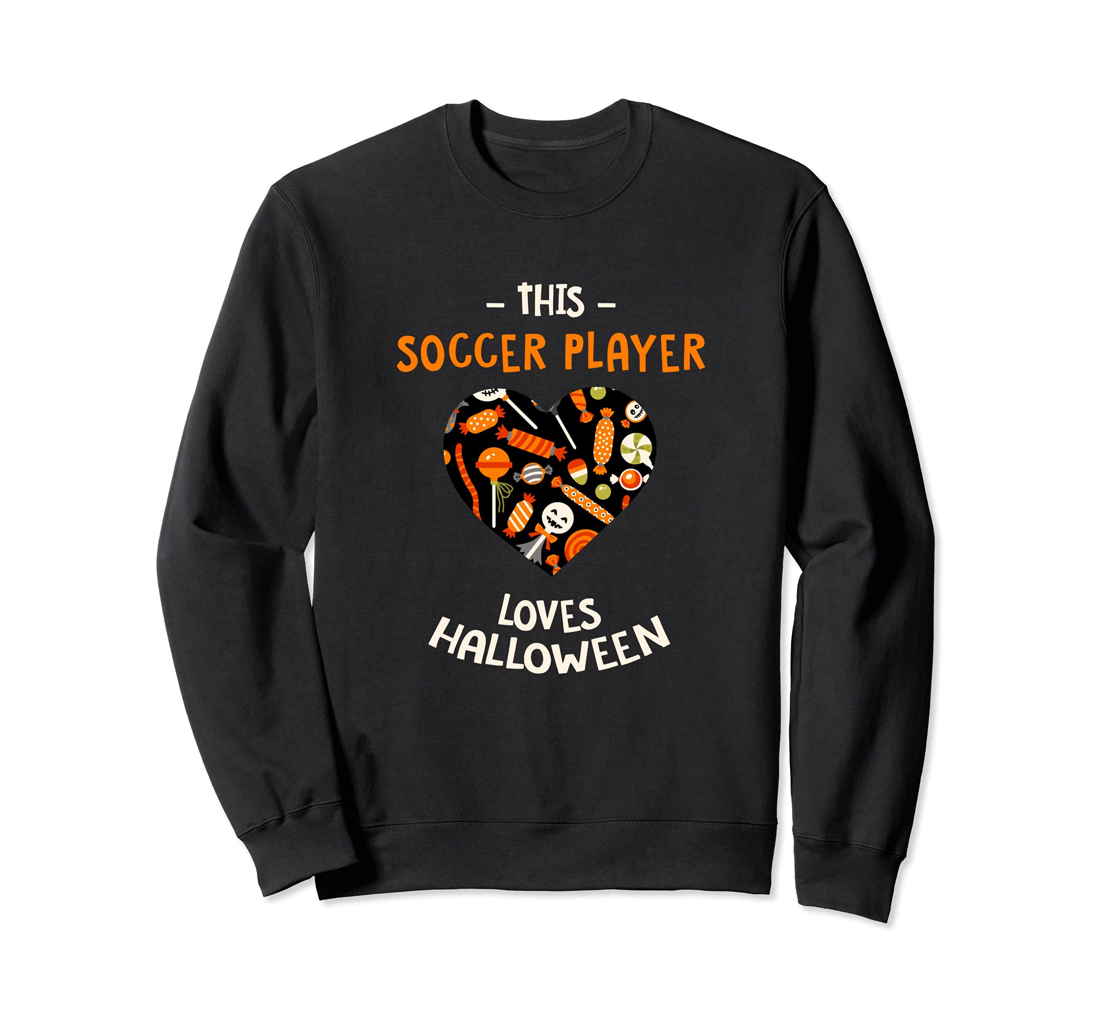 This Soccer Player Loves Halloween Sweatshirt - Minimalist Print Unisex