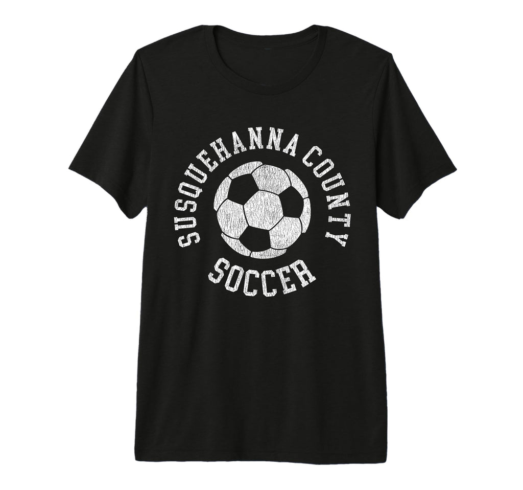 Susquehanna County Soccer Distressed T-Shirt - Novelty Apparel for Adults