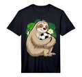 Sloth Soccer Sloth Holding Soccer Ball T-Shirt - Novelty Apparel Men Women