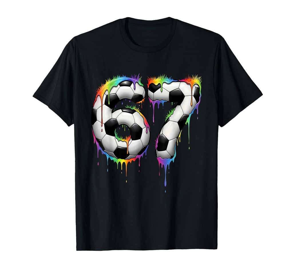 Soccer 67 Six Seven Funny Gen Alpha Meme T-Shirt - Minimalist Print Unisex