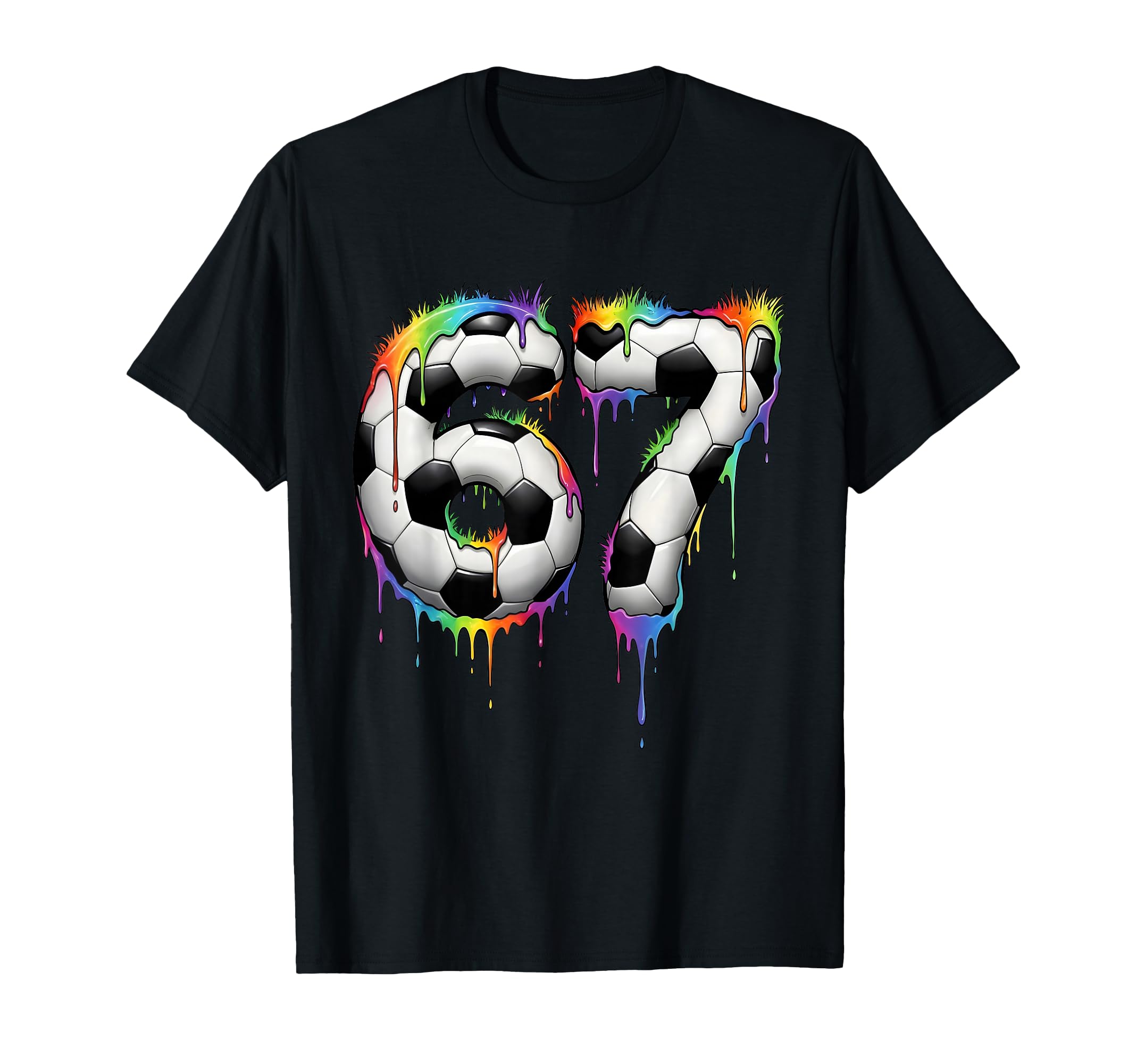 Soccer 67 Six Seven Funny Gen Alpha Meme T-Shirt - Minimalist Print Unisex