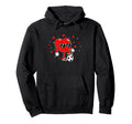 Soccer Playing Heart Character Hoodie - Unique Graphic for Adults