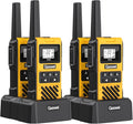 G1pro IP67 Waterproof Floating Walkie Talkies Long Range for Adults,Heavy Duty Two Way Radio with Double Watch,FM Radio,VOX,USB-C,SOS & NOAA Weather Alerts,Rechargeable Lithium Battery(4 Pack)