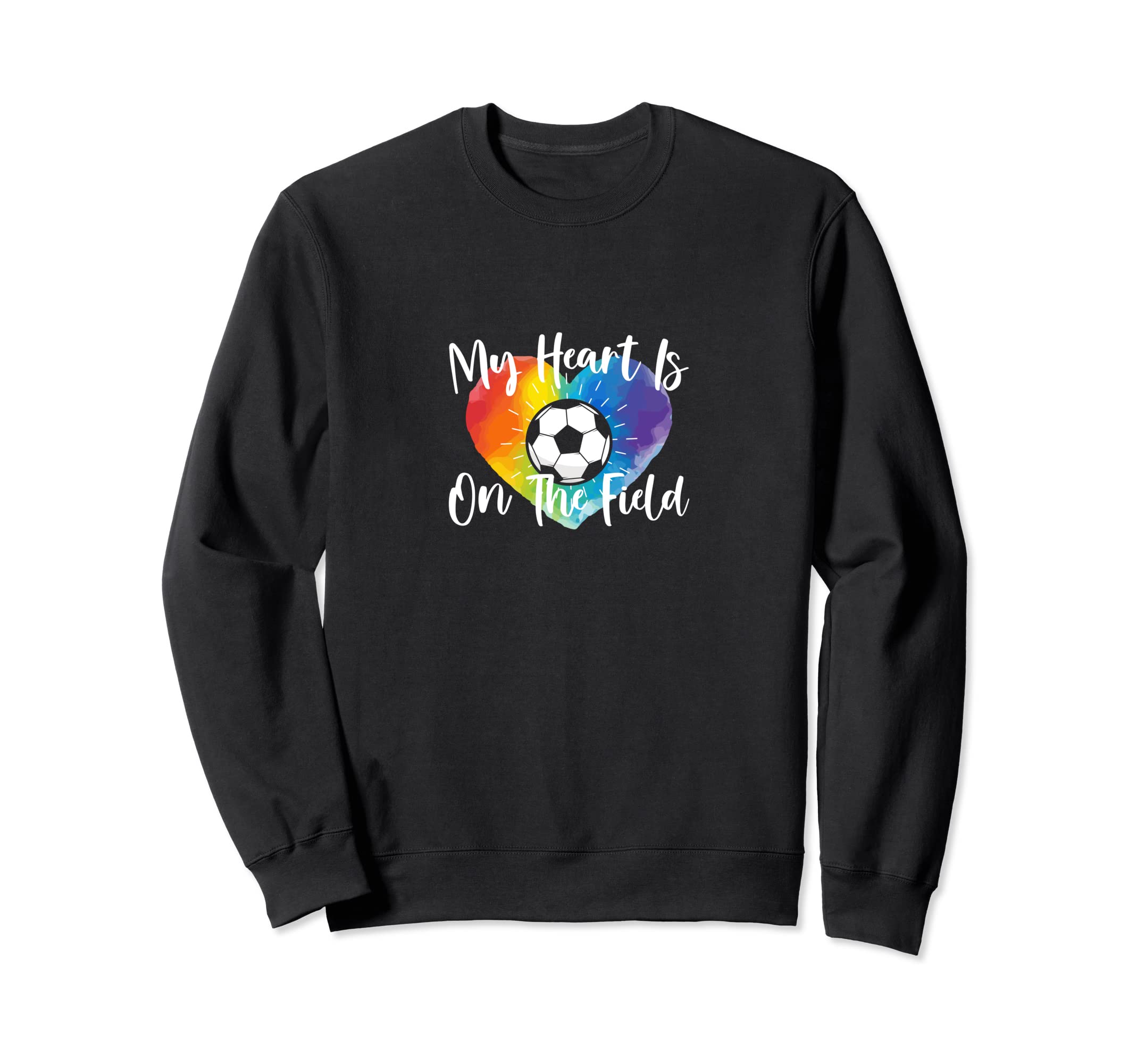 My Heart Is That Field Soccer Ball Sweatshirt - Fun Novelty Design Unisex
