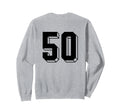 Number 50 Backside 80S 90S Team Sweatshirt - Minimalist Print Men Women