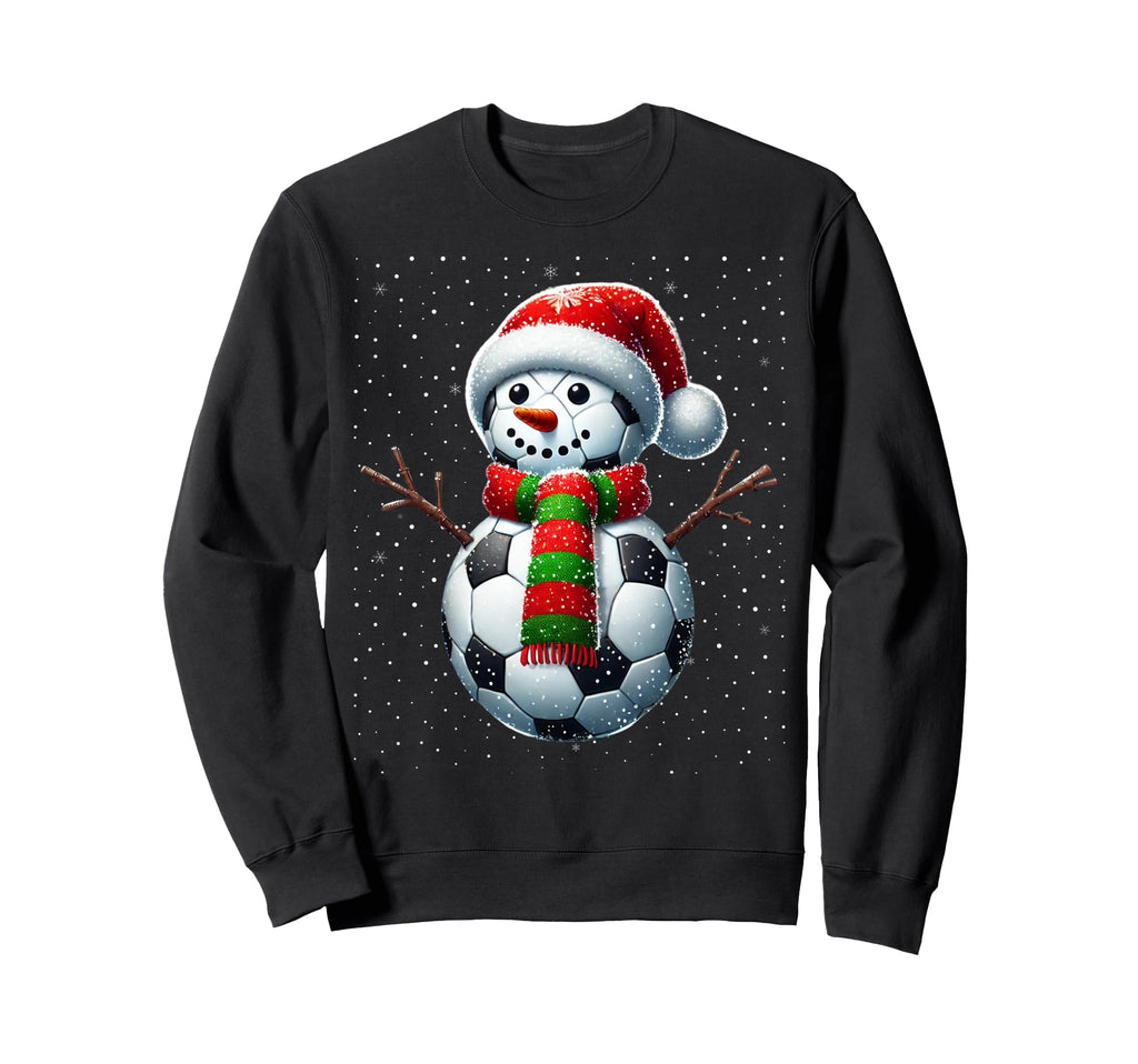 Funny Soccer Snowman Soccer Player Sweatshirt - Unique Graphic Men Women