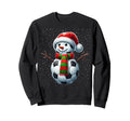 Funny Soccer Snowman Soccer Player Sweatshirt - Unique Graphic Men Women