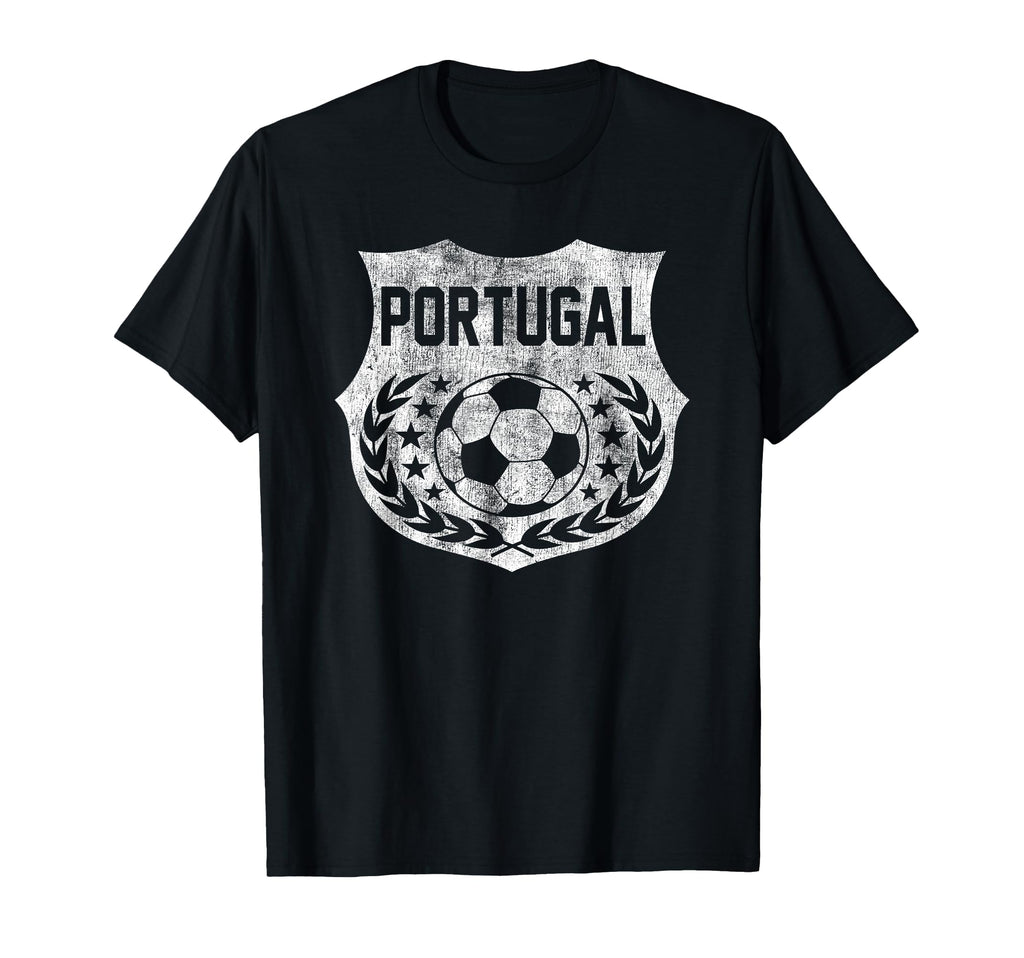 Portugal Faded Soccer Ball Seal T-Shirt - Streetwear Style Men Women