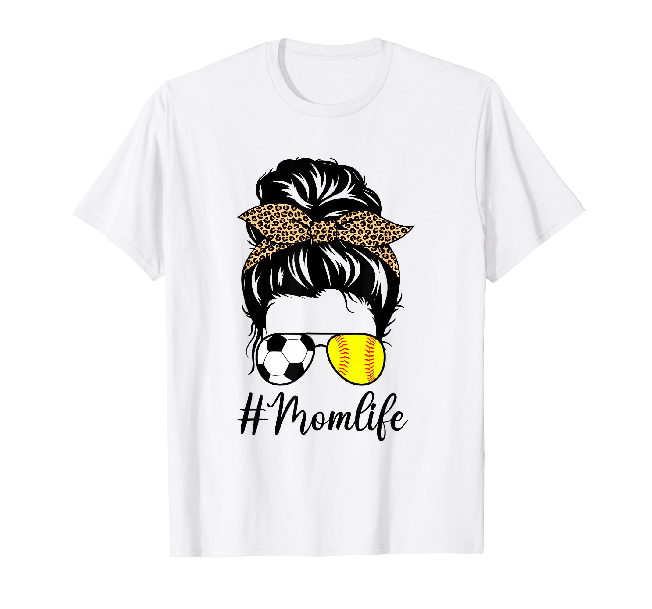 Soccer And Softball Mom Life Messy T-Shirt - Streetwear Style for Adults