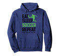 Eat Sleep Soccer Repeat Sport Player Hoodie - Streetwear Style Unisex