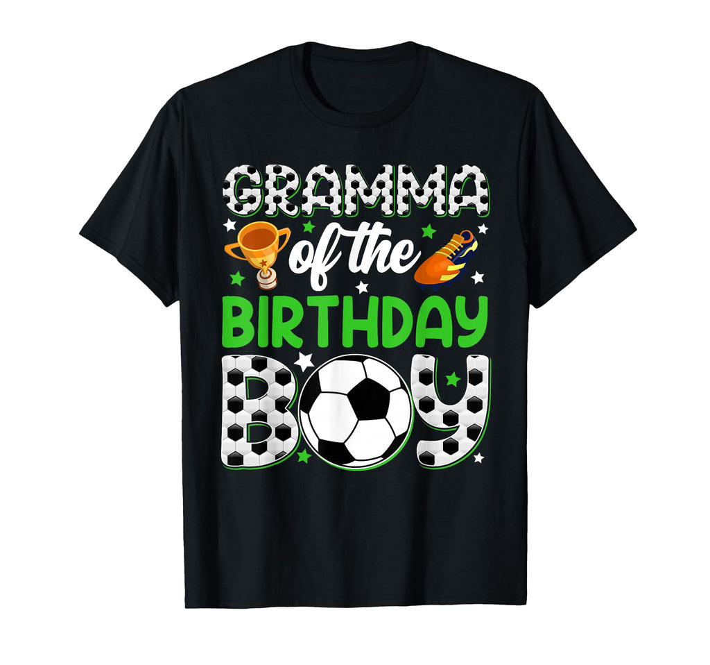 Gramma Birthday Soccer Party Family T-Shirt - Minimalist Print for Adults