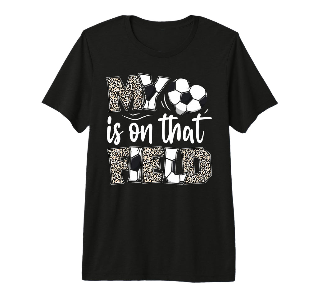 My Heart Is That Field Soccer Leopard T-Shirt - Trendy Graphic for Adults