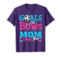 Gender Reveal Goals Or Bows Mom T-Shirt - Casual Everyday Wear Men Women