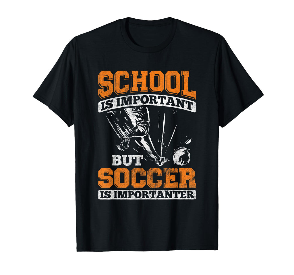 School Important But Sports Football T-Shirt - Casual Everyday Wear Unisex