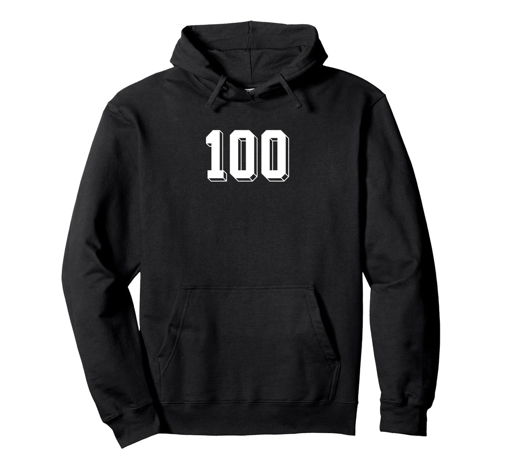 Number 100 80S 90S Soccer Team Jersey Hoodie - Trendy Graphic Men Women