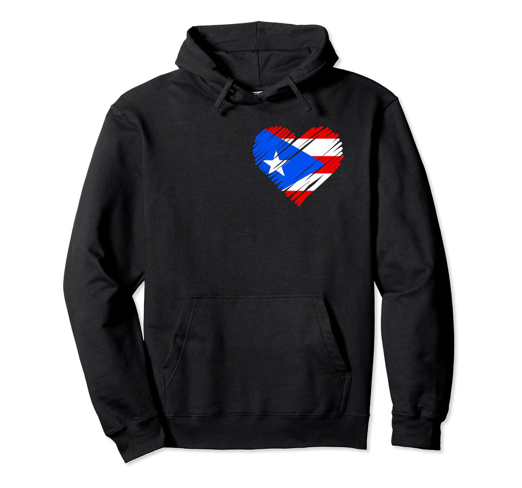 Puerto Rico Patriotic Heart World Futbol Hoodie - Trendy Graphic Unisex
