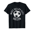 West Valley City Soccer Distressed T-Shirt - Casual Everyday Wear Unisex