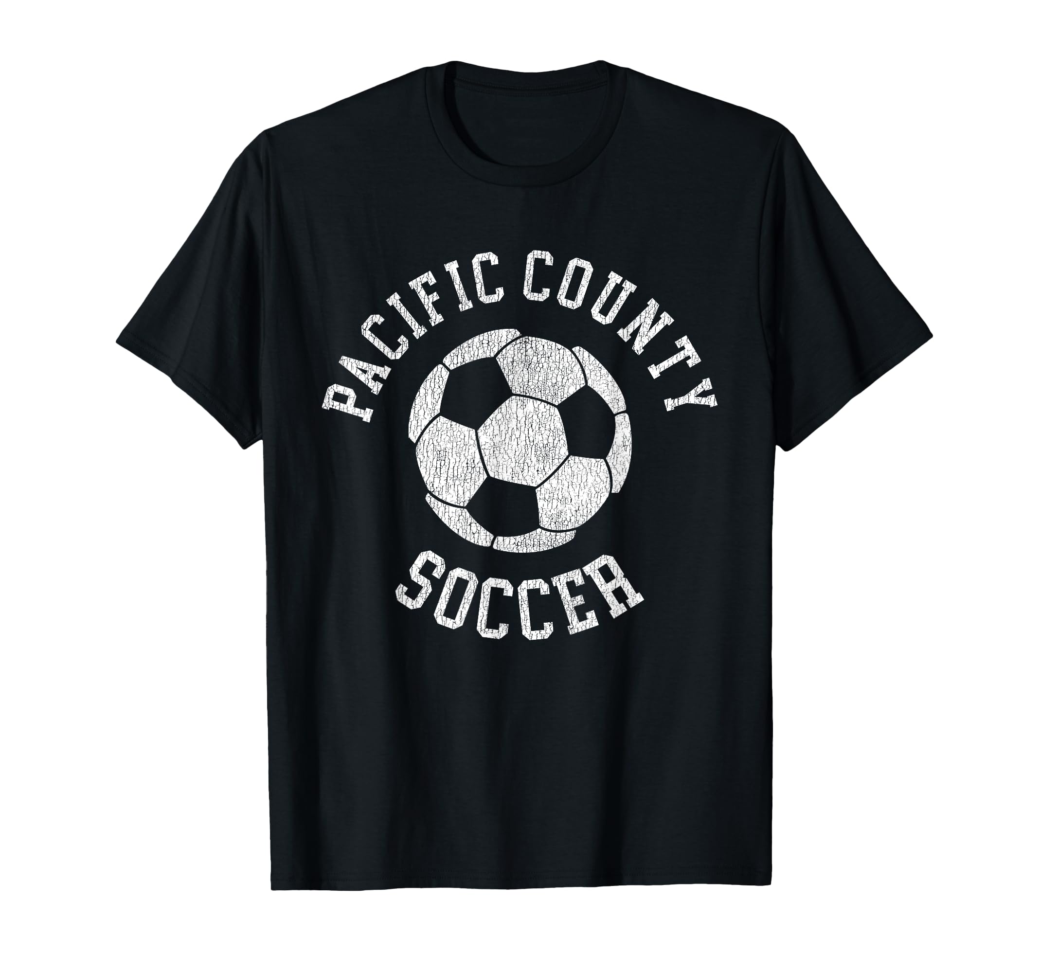 Pacific County Soccer Distressed 90S T-Shirt - Graphic Print Men Women