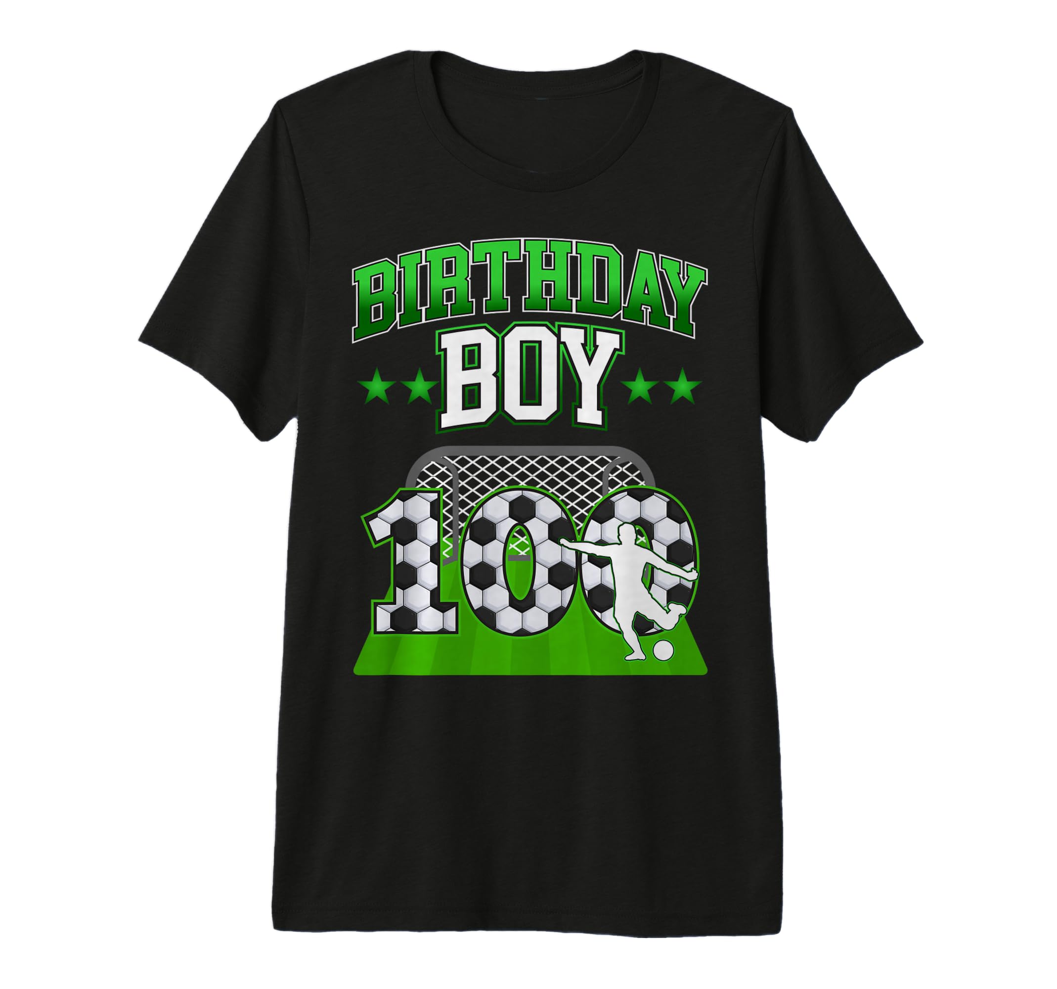 Soccer Themed Birthday Outfit 100 Year T-Shirt - Graphic Print Men Women