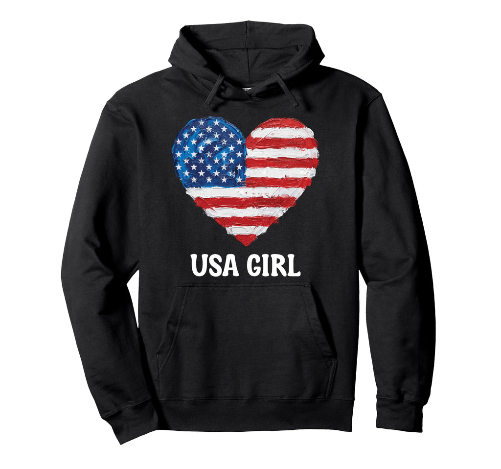 Usa Heart Supporter Flag Soccer Hoodie - Custom Art Print Men Women