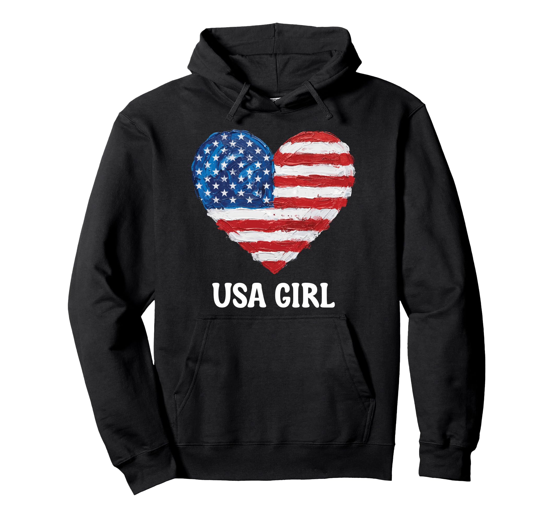 Usa Heart Supporter Flag Soccer Hoodie - Custom Art Print Men Women