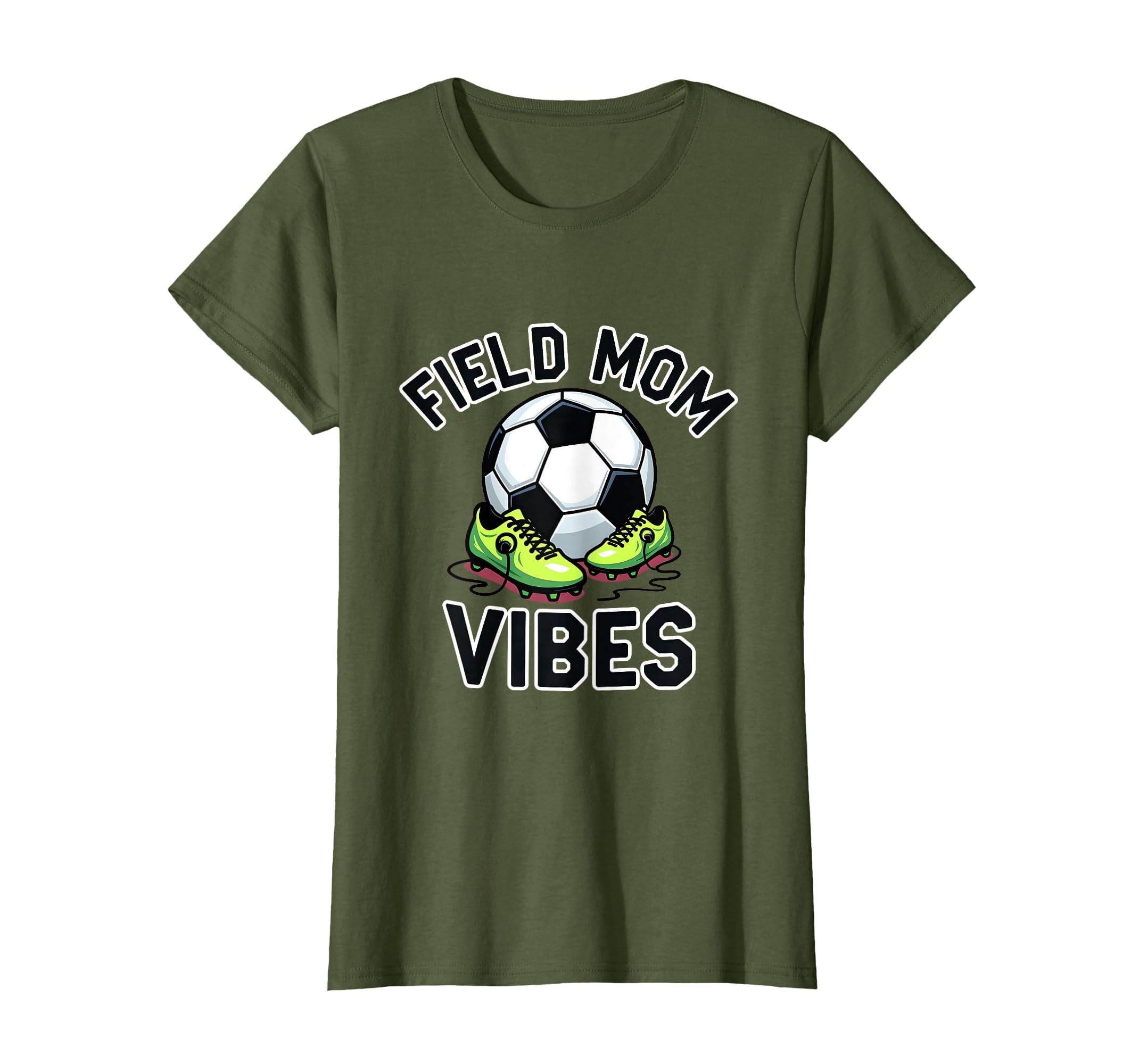 Field Mom Vibes Soccer Mom T-Shirt - Aesthetic Graphic Unisex