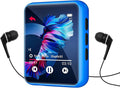 MP3 Player with Bluetooth 5.0 Portable HiFi Lossless Sound MP3 Music Player and FM Radio Recorder E-Book 2.4 inch Screen Maximum Support 128GB（Blue）