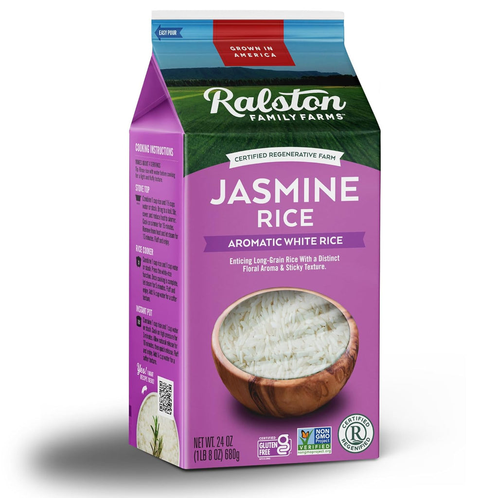 Ralston Family Farms Jasmine White Rice, 24 oz., Pack of 6