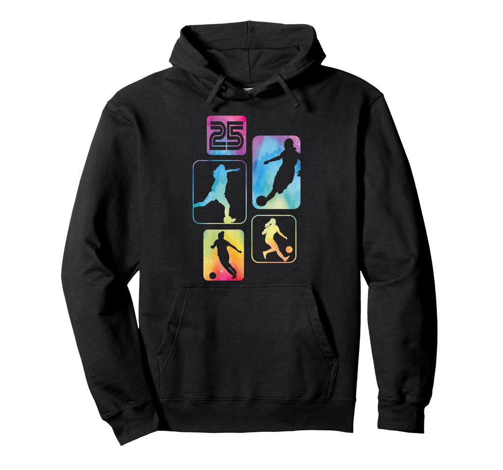 25Th Birthday Soccer Player Hoodie - Fun Novelty Design for Adults