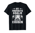 Proud Ice Hockey Goalie Cousin Hockey T-Shirt - Trendy Graphic for Adults