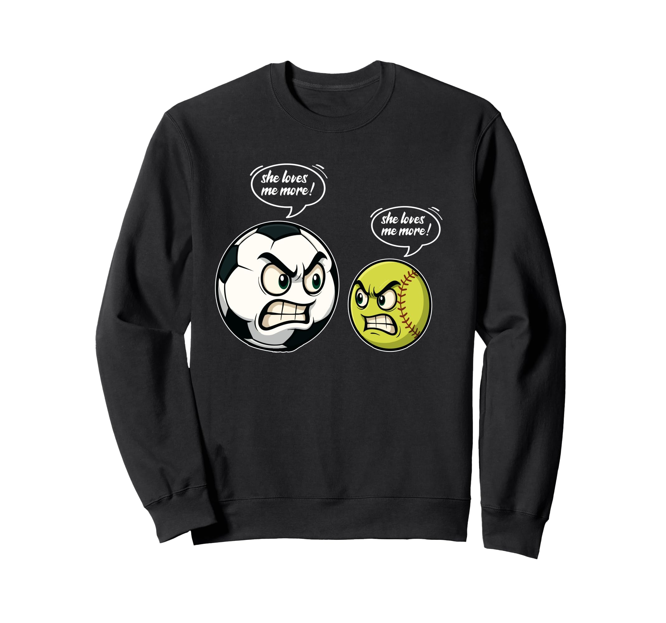 Funny Softball Soccer Daughter She Sweatshirt - Streetwear Style Unisex