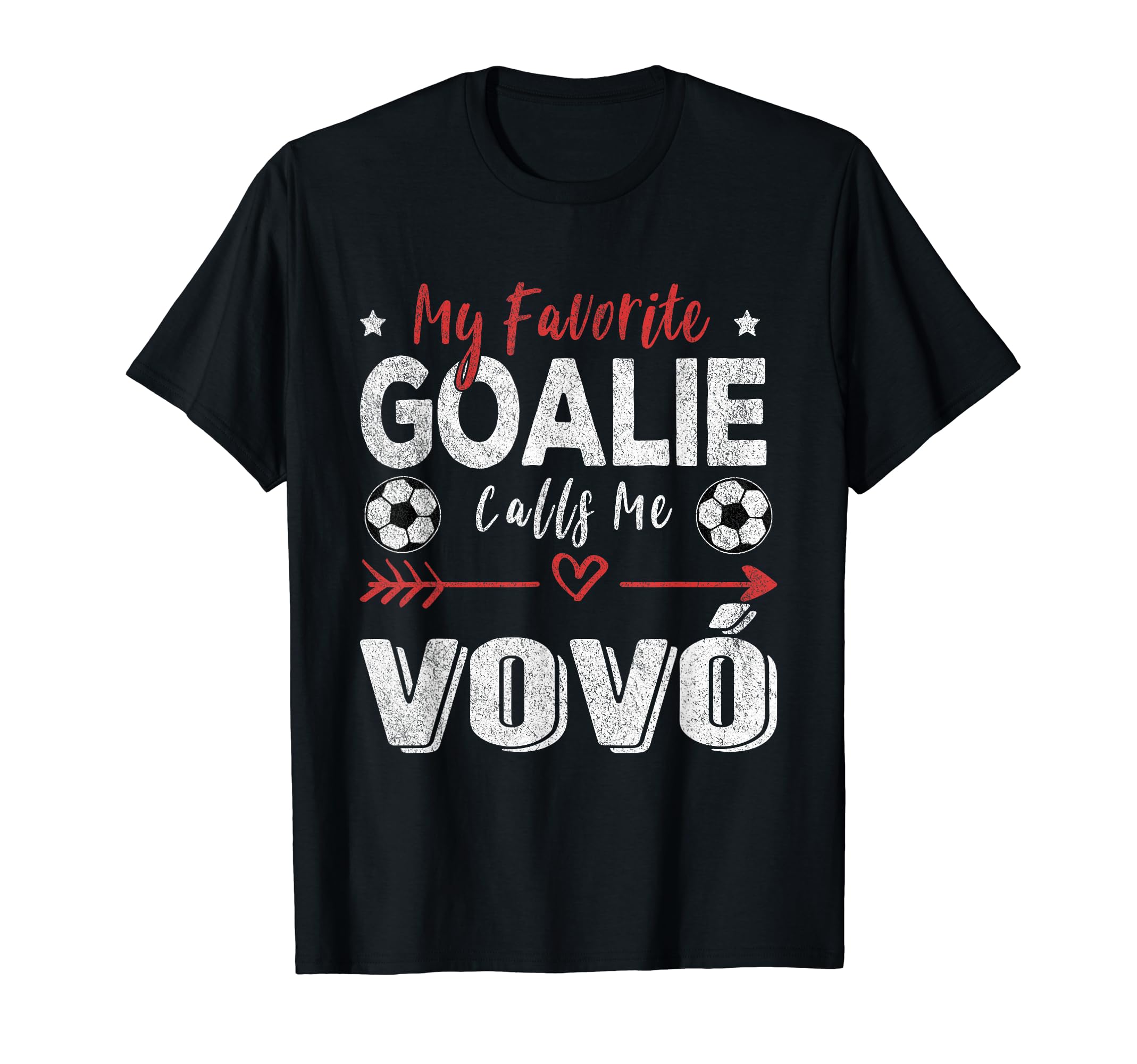 My Favorite Goalie Calls Me Vov T-Shirt - Minimalist Print for Adults
