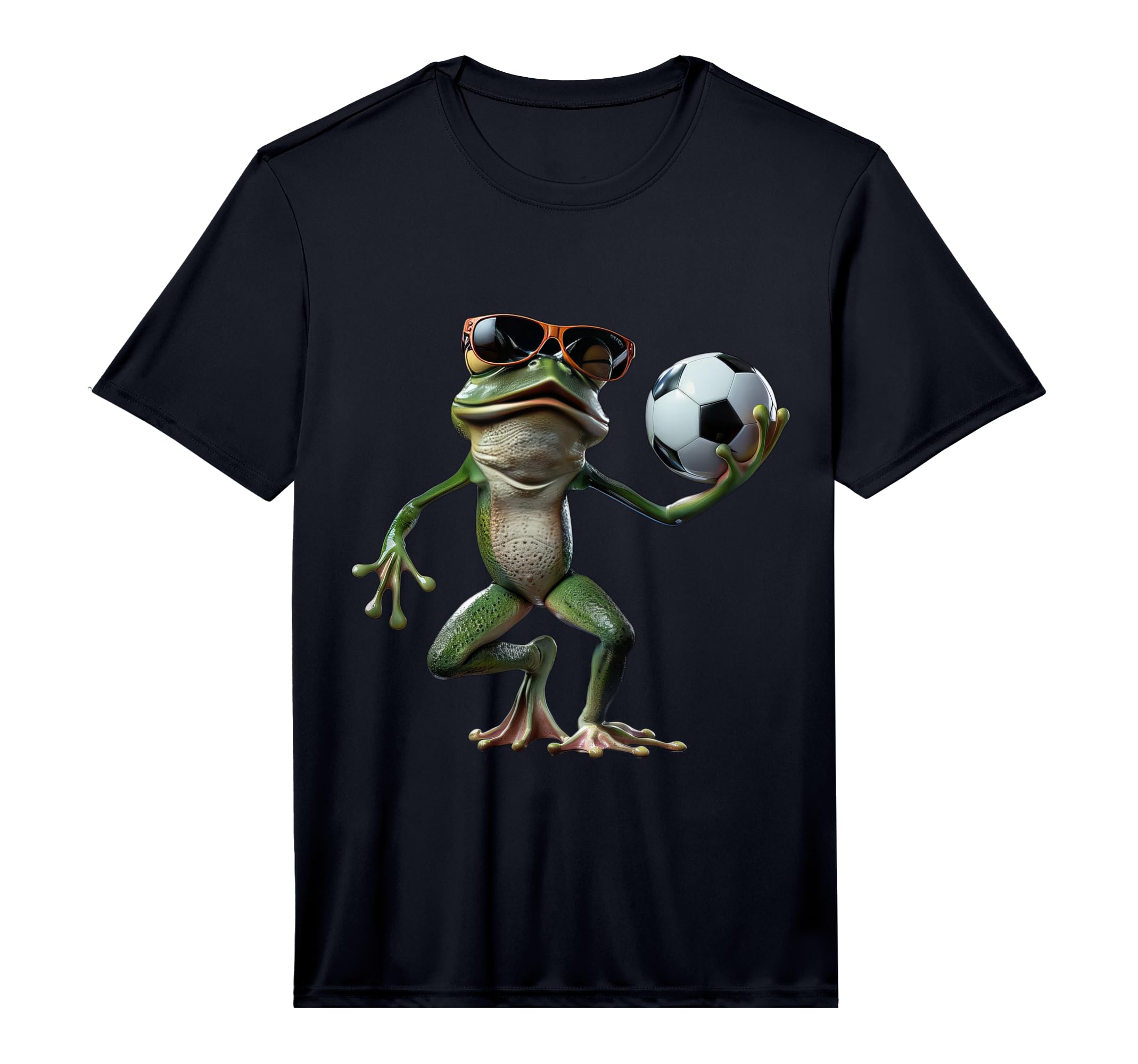 Frog Soccer Performance T-Shirt - Unique Graphic Unisex