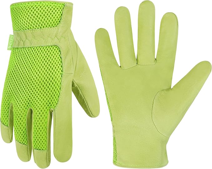 HANDLANDY Women Safety Work Gloves Utility Touch Screen Working Grip Glove for Yardwork Gardening Breathable Mechanic Gloves